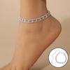 Anklet Inlaid Rhinestones Shining Adjustable Extended Chain Lobster Clasp Decorate Hypoallergenic Summer Beach