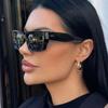 Классические солнцезащитные очки квадратной формы с вогнутой оправой от бренда Rivet для женщин и мужчин, роскошные дизайнерские винтажные солнцезащитные очки, популярные панк-очки для вождения