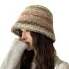 Colourful Knitted Bucket Hat Women Korea Autumn Winter Warm Dopamine Warm Fisherman's Hat Star Model Thickened