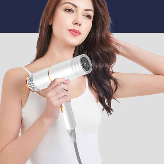 Бытовой фен с мощным синим светом мощностью 800 Вт, уход за волосами с отрицательными ионами, фен для женщин и мужчин, фен для бесшумных и быстросохнущих волос (UK Plug)