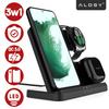 3-in-1 Qi 3.0 Wireless Inductive Charger Fast for Samsung S22 S23 S24 S25 Galaxy Watch Buds Station Black