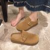 Retro Thick-soled Bag Head and Half Slippers for Women To Wear New Soft-soled Lazy One-pedal Slippers