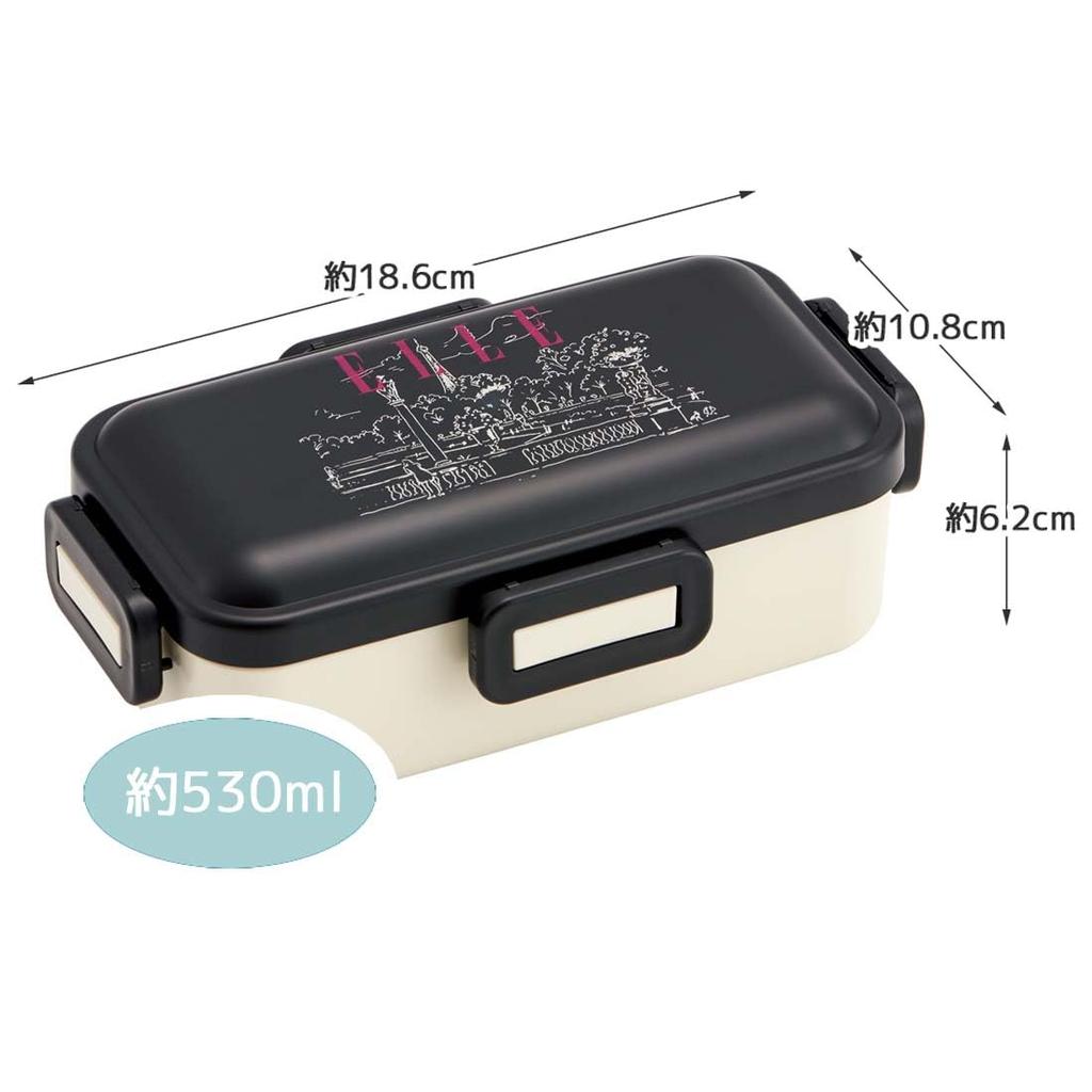 Skater Bento Box ELLE 530ml Antibacterial Fluffy Dome Lid for Women Made In Japan PFLB6AG-A