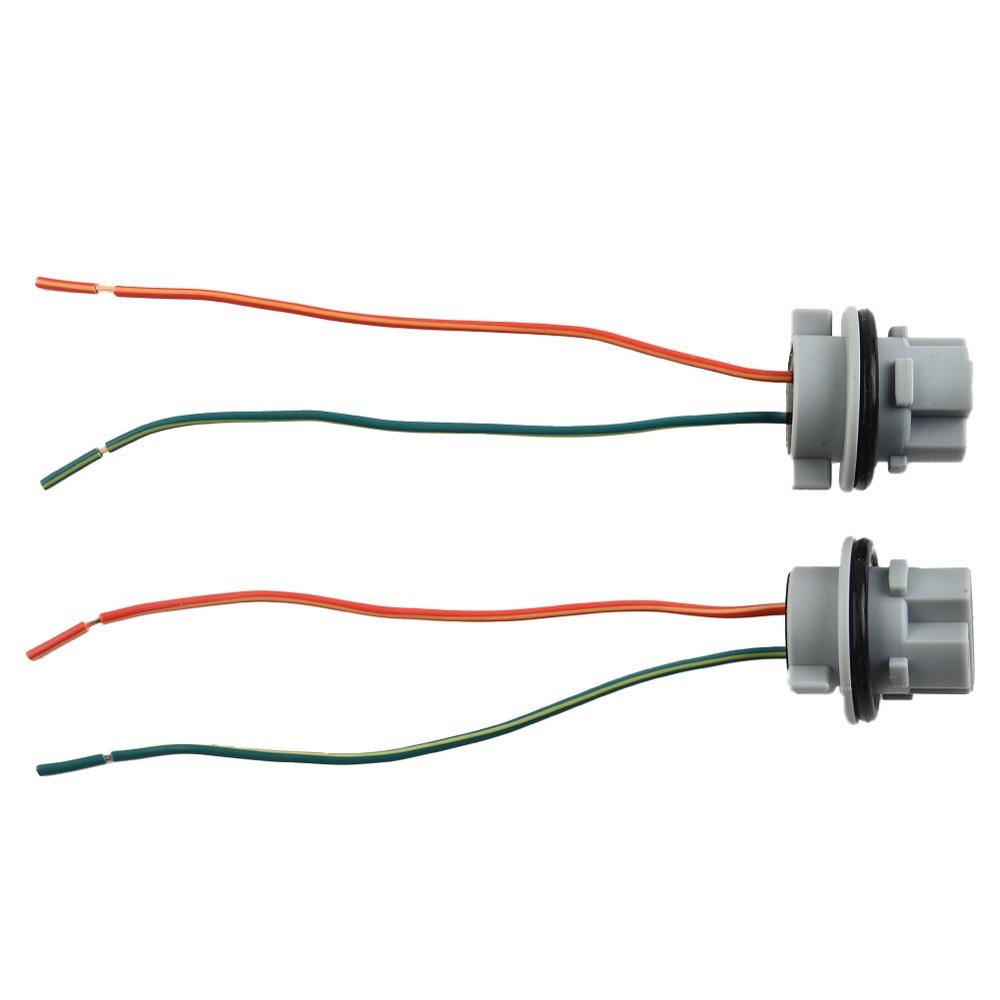 2Pcs 7440 Female Socket Adapter Pigtail Wiring Harness Turn Signal Light Holder