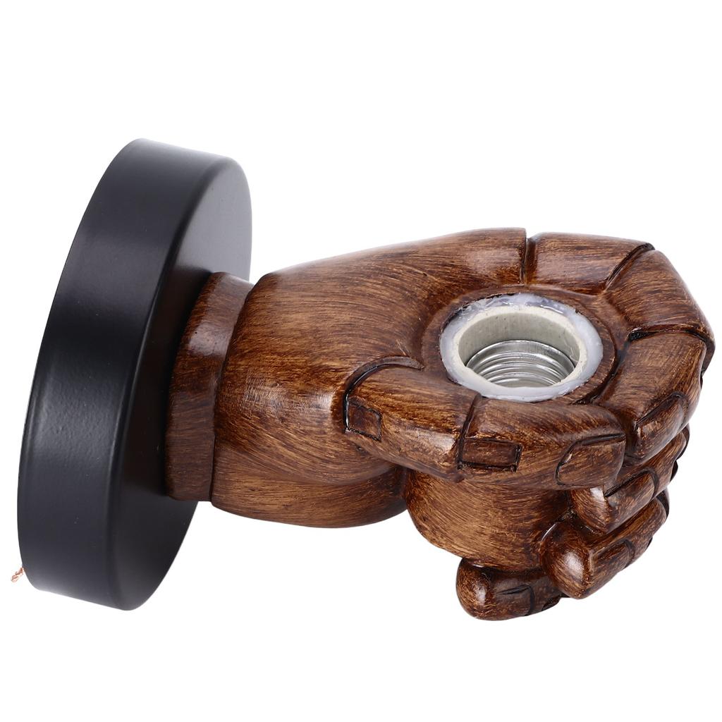 Настенный светильник в форме кулака, винтажный индустриальный стиль, настенный бра с базовым монтажным разъемом для спальни, бара, кафе, 220 В