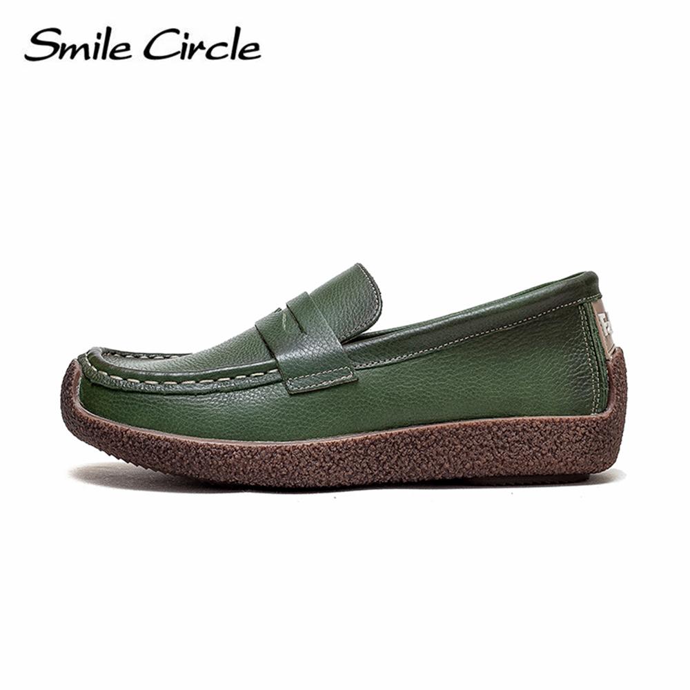 Женские лоферы из натуральной кожи, модная повседневная обувь в стиле ретро, ​​низкие женские туфли без шнуровки на плоской подошве
