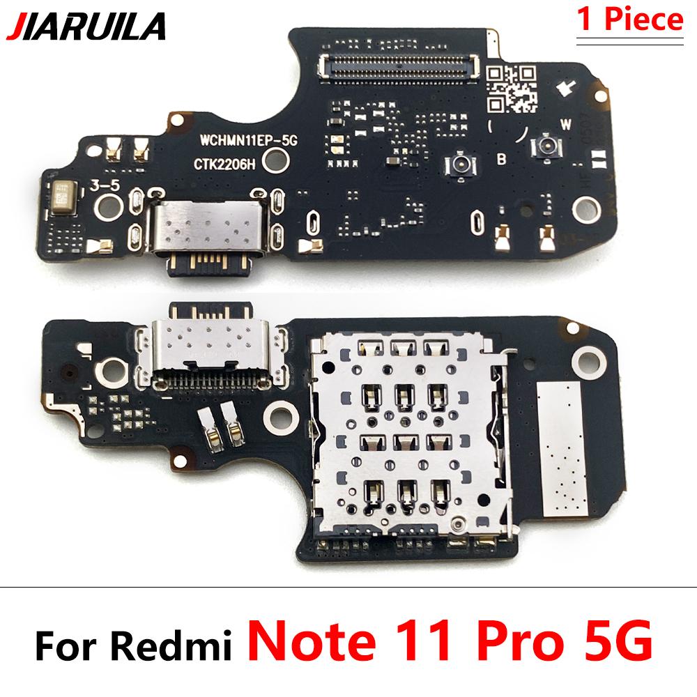 Шлейф USB-разъема для зарядки для Xiaomi Redmi Note 1 1A 6 7 8 9 Pro 8T 9S 11 Pro, плата зарядки с модулем микрофона