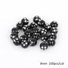 100 штук 8 мм блестящие акриловые бусины для изготовления ювелирных изделий DIY отдел браслетов ручной работы