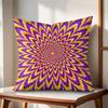 Optical Illusion Circular Radial Cushion Cover Natural Linen Organic Fabric DoubleSided Printing Couch Pillow Covers Home Decor