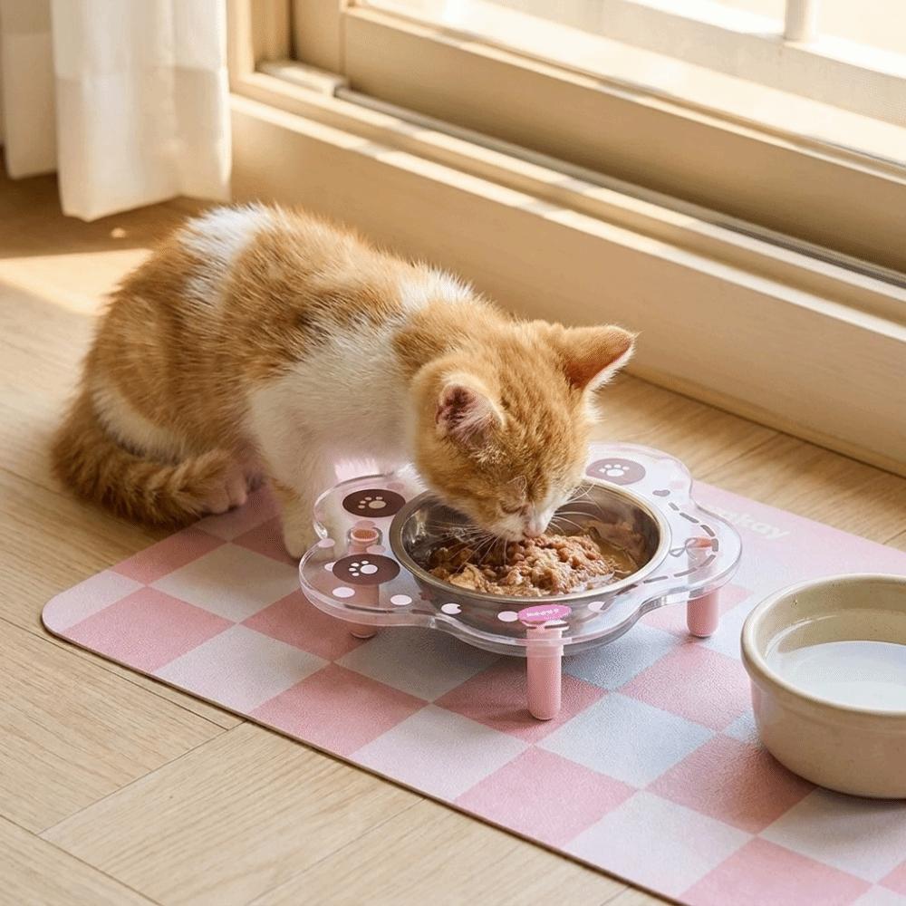 Flower Shape Pet Feeding Bowl Large Capacity Neck Protection Bowl Dog Water Bowl Indoor Use