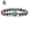 LUXY MOON 14 Models Green Turquoise Turtle Various Natural Stone Men's and Women's Elastic Bracelets