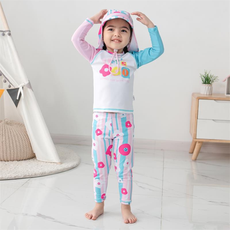 Children's swimming suit - Girls' long-sleeved sun-protective swimming suit - Girls' swimming costume