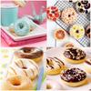 Axroad Mall 6-Compartment Heat-Resistant BPA-Free Silicone Donut Mold Set - 3 Colors, 27.5 x 17.5 x 3 cm, for Donuts, Cakes, Cookies, Muffins