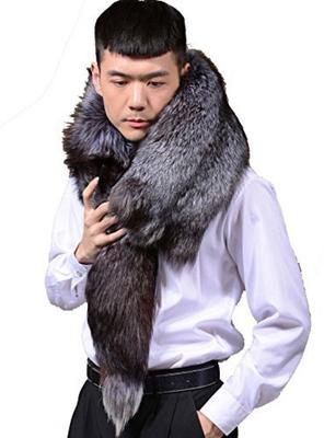 Fosrion Winter Real Hole Silver Arctic Fox Fur теплый шарф шаль накидка жилет размер США 120-130 см