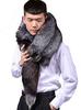 Fosrion Winter Real Hole Silver Arctic Fox Fur Warm Scarf Shawl Cape Wrap Vest US Size 120-130cm