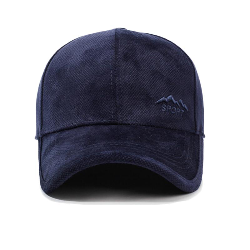 Осень Зима Мужская Бархатная Толстая Шапка Среднего Возраста Теплая Ветрозащитная Холодная Бейсболка