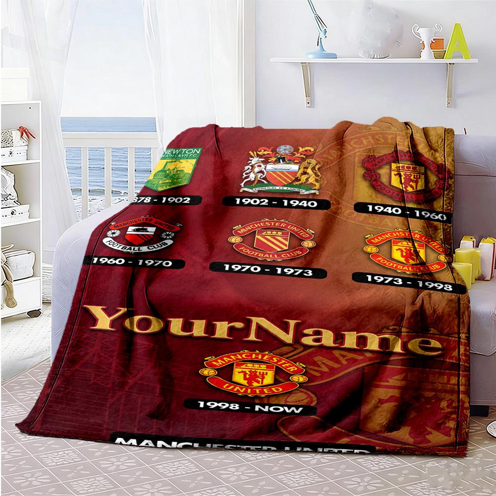 Manchester Personalized Name Blanket Gift Personalized Blanket Ultra-Soft Perfect for Home Decor Bedding Chair Office Chair All-Season Use