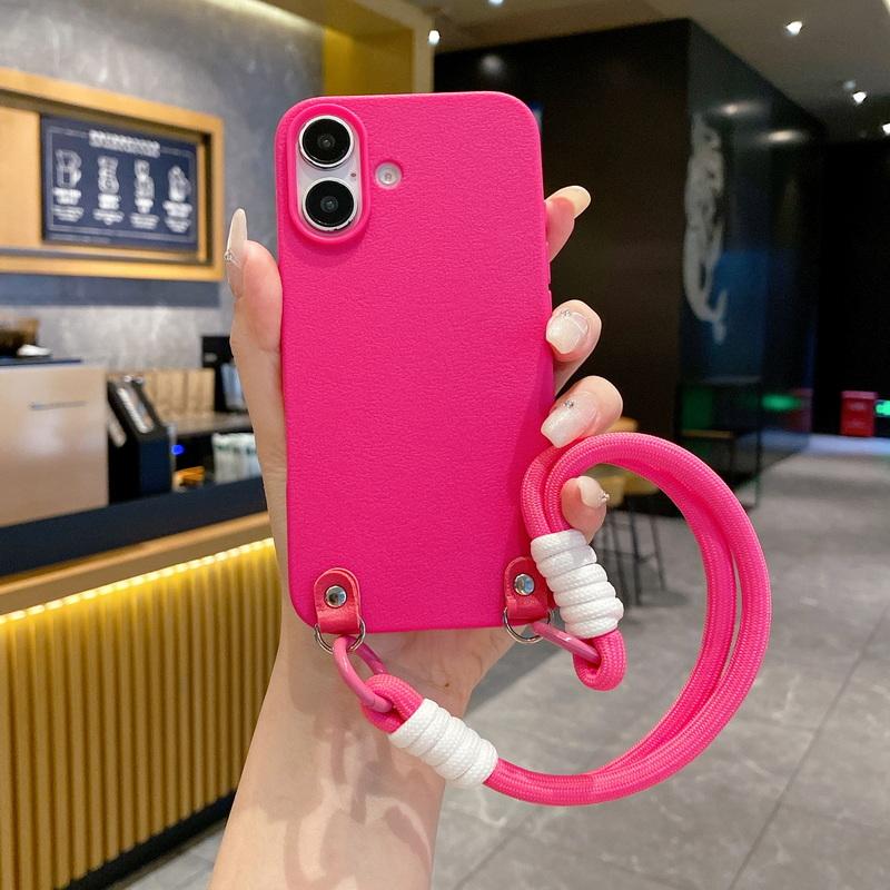 Цветной тонкий мягкий чехол для телефона iPhone 16 Plus 15 Pro Max 14 Pro 13 12 11 ремешок с ремешком матовый TPU противоударный защитный чехол для объектива