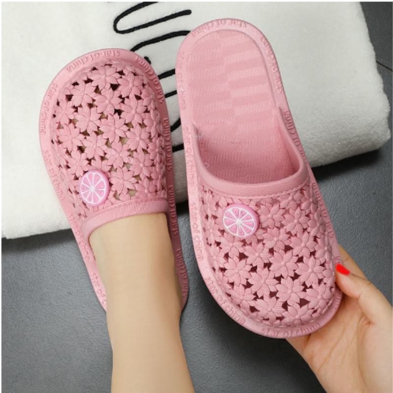 Женские нескользящие домашние тапочки, летние верхние тапочки с мягкой подошвой