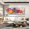 Abstract Colorful Painting Modern Canvas Art Fashion Large Lighting Shape Wall Pictures for Living Room Horizontal Posters Print