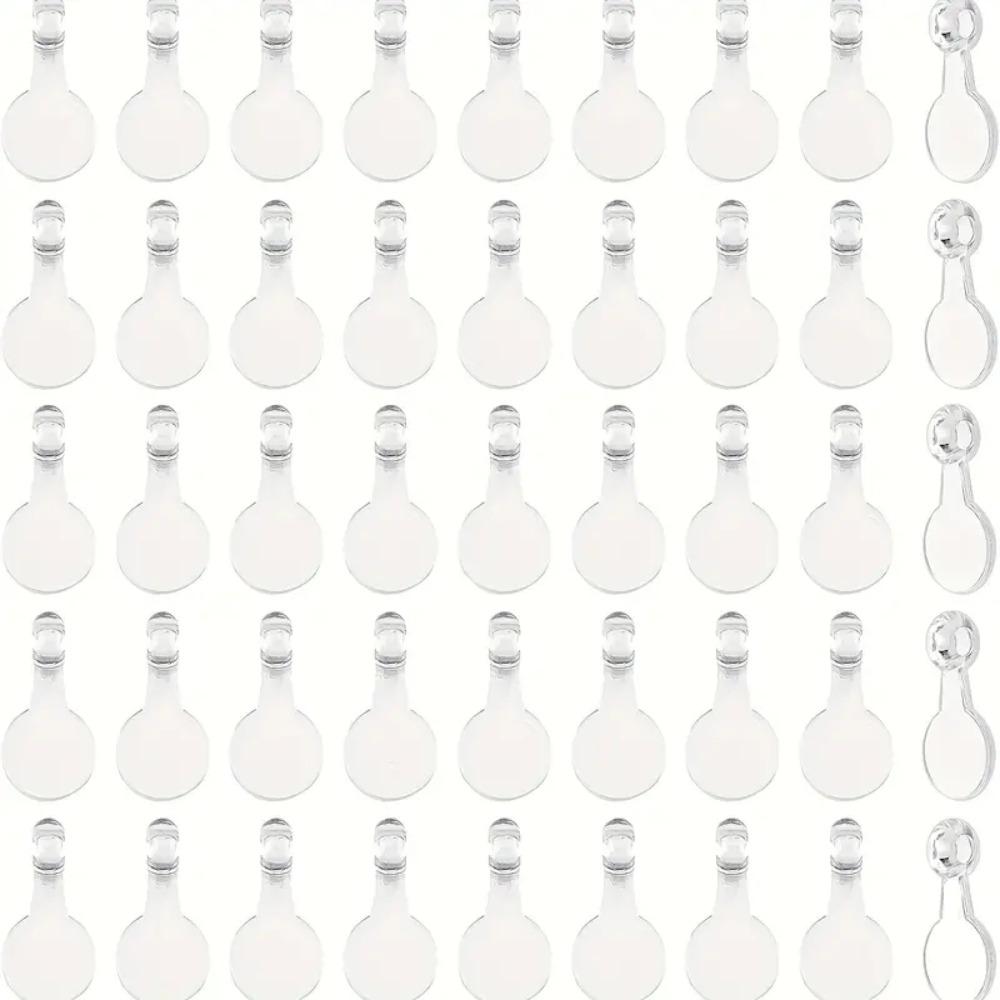 200pcs Plastic Flat Pad Pendants Transparent Acrylic Transparent Cabochon Pendants Jewelry Making