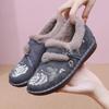 Old Beijing Winter New Women's Cotton Shoes Piled Thickened Wool Shoes Embroidered Mother Shoes Shallow Beanie Shoes