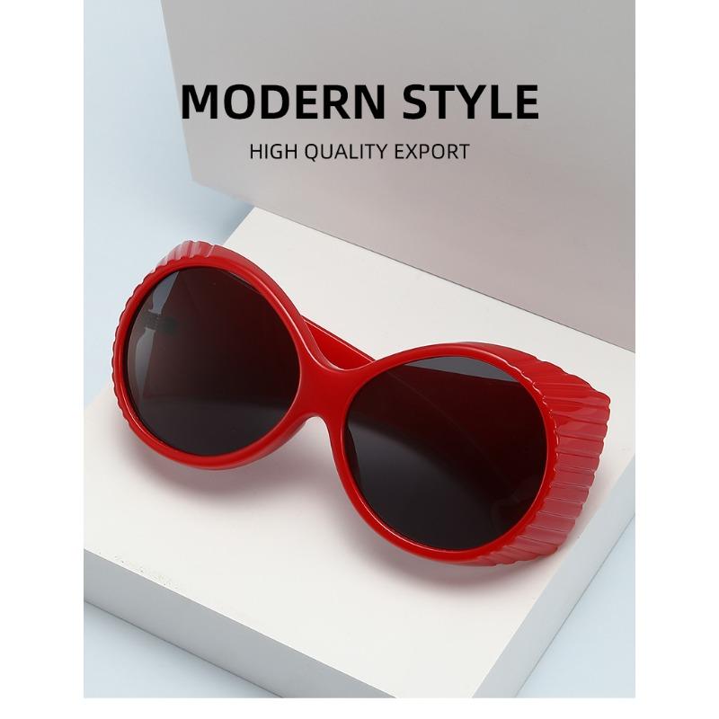 Солнцезащитные очки оверсайз в круглой оправе, в стиле личности, панк, с широкими дужками, ветрозащитные