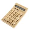 Бамбуковый солнечный калькулятор 12-разрядный калькулятор Не требует батареек Бежевый