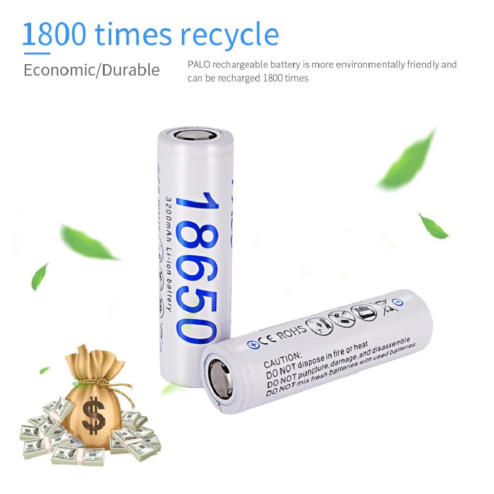 PALO Оригинальный 3,7 В 18650 аккумулятор 3200 мАч NCR18650 литий-ионный аккумулятор 17A для фонарика электрический игрушечный дрон аккумулятор