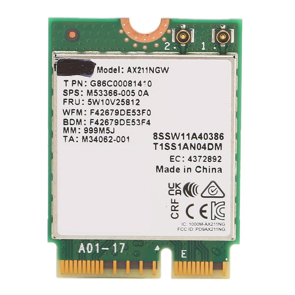 Сетевая карта M.2 AX211NGW M.2 KEY E CNVio 2, трехчастотный беспроводной WiFi-адаптер 802.11ac BT5.2
