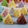 10Pcs Simulation Food And Play Cheese Resin Accessories Cream Glue Diy Trinkets Hole Shoes Hairpin Keychain Accessories