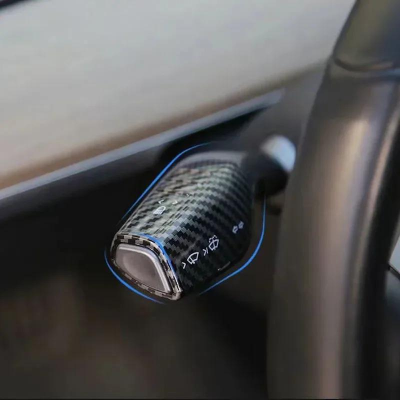 Для Tesla Model 3 Y Чехол для рычага переключения передач Защита ручки рулевого рычага Корпус рычага переключения передач из углеродного волокна Аксессуары