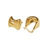 LAYERMOOD 24 Gold Bold pebble Earring -silver925