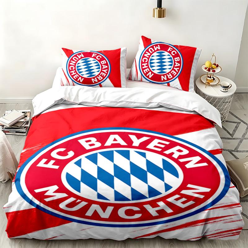 Комплект из 3 предметов FC Bayern Munchen Идеально подходит для спальни Удобный комплект постельного белья включает пододеяльник и две наволочки Идеальный подарок на день рождения или Рождество