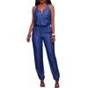 Джинсовый комбинезон, сексуальный женский элегантный синий летний повседневный джинсовый комбинезон, комбинезон