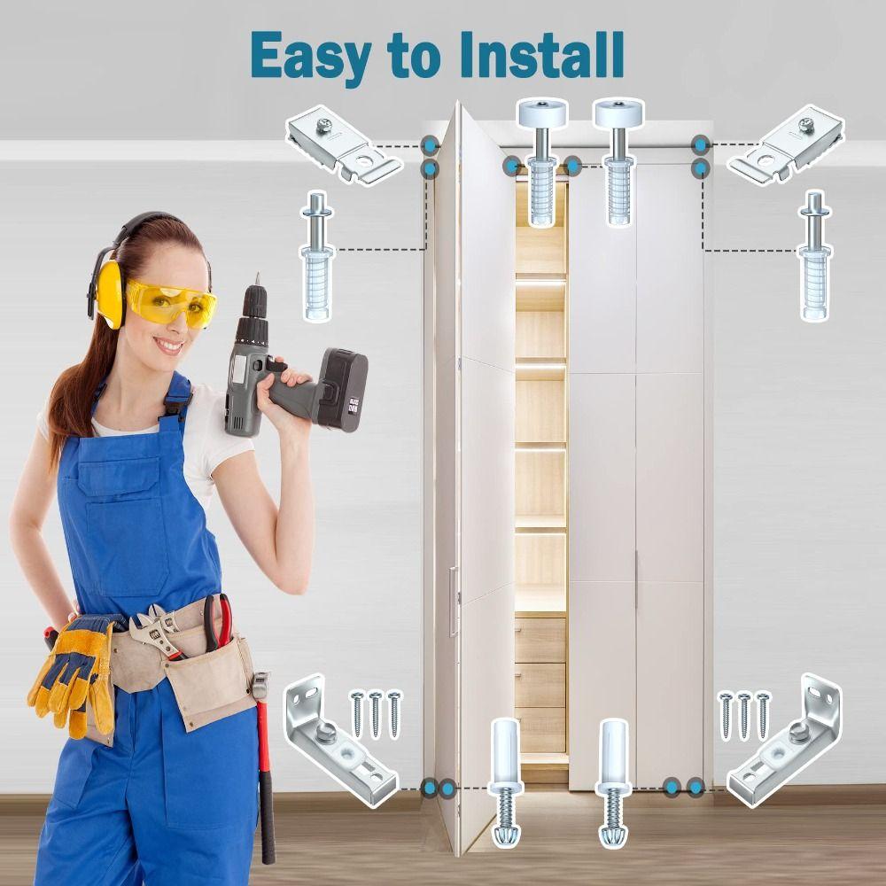 2 Pack Stainless Steel Door Hardware Repair Kit Door Replacement Parts  Garage Doors