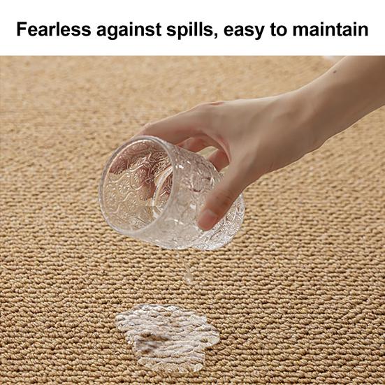 jijijing Solid Color Area Rug, Rustic Living Room Minimalist Floor Mat with Anti-Slip Backing, Indoor Carpet for Bedroom Tea