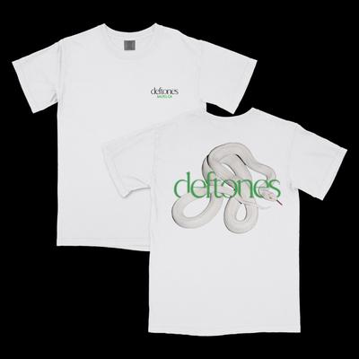 Deftones В Сакраменто, Калифорния Белая футболка с переплетающейся змеей Размеры S-5XL Comfort Colors Унисекс футболка