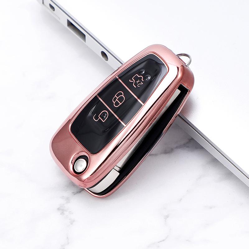 Гальванический чехол для автомобильного ключа, чехол для Ford Focus 2 3 MK3 ST RS Ecosport Kuga Escape Fiesta Fold C-Max S-Max Mondeo, аксессуары
