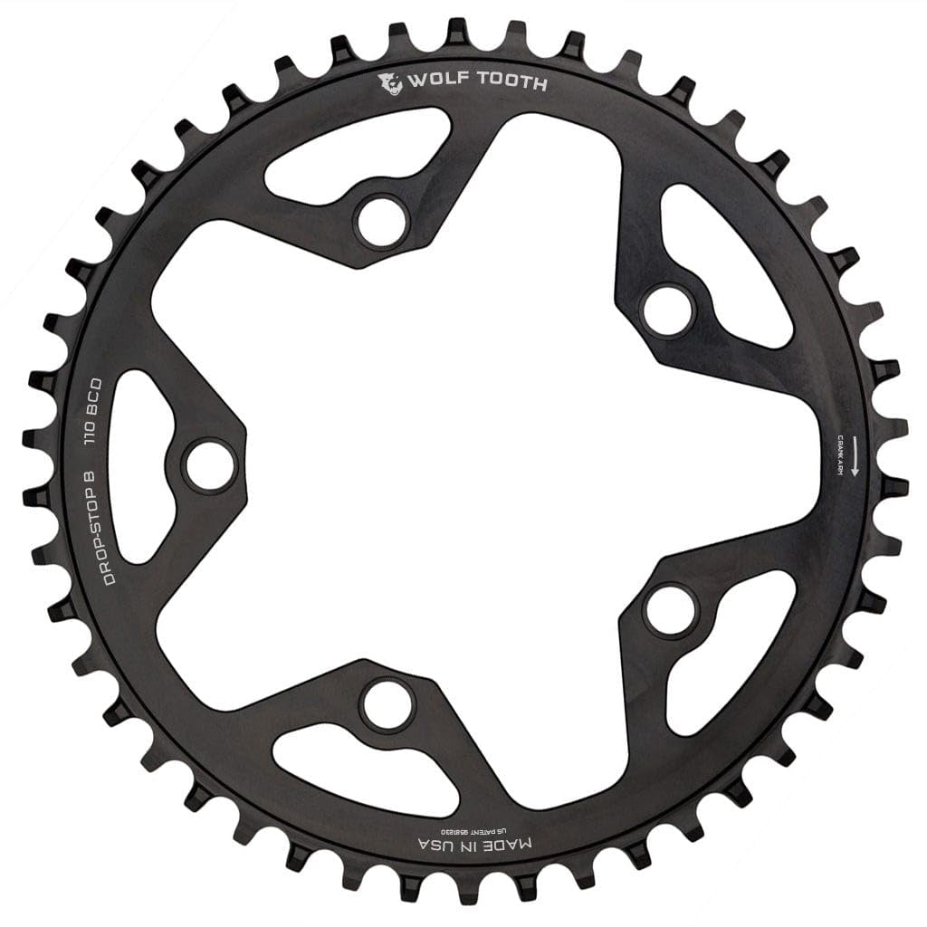 Wolf Tooth 110 BCD 5 Bolt Chainring 40T compatible with SRAM Flattop