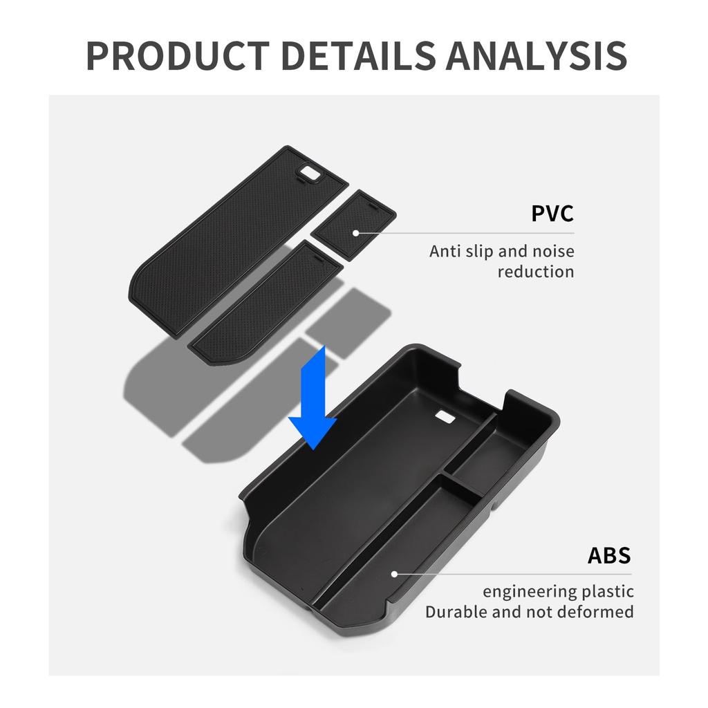 Toyota Land Cruiser 250 Land Cruiser 250 Series Console Box Land Cruiser 250 2024 Подлокотник Ящик для хранения мелких предметов Резиновый коврик в комплекте Интерьер
