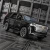 Модель автомобиля 1/32 для внедорожника Cadillac Escalade, литой игрушечный автомобиль со звуком и светом, инерционный механизм, многоцветный