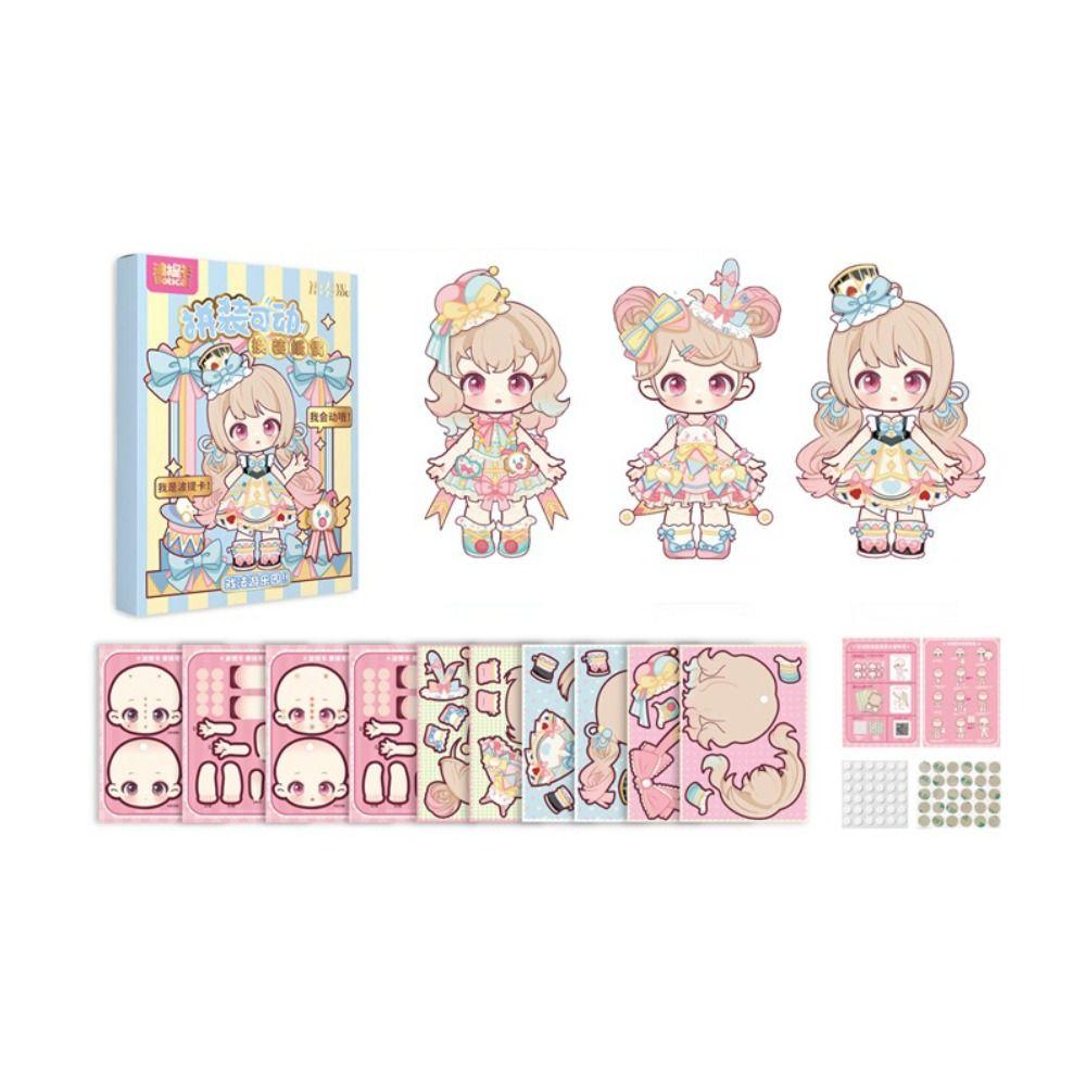 Монтессори DIY бумажная кукольная игрушка ручной работы тихая книга игрушки 3D одеваются бумажная кукла подарок на день рождения