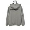 Balenciaga Худи с логотипом на спине Серое Мужской Размер XS Модель 600583