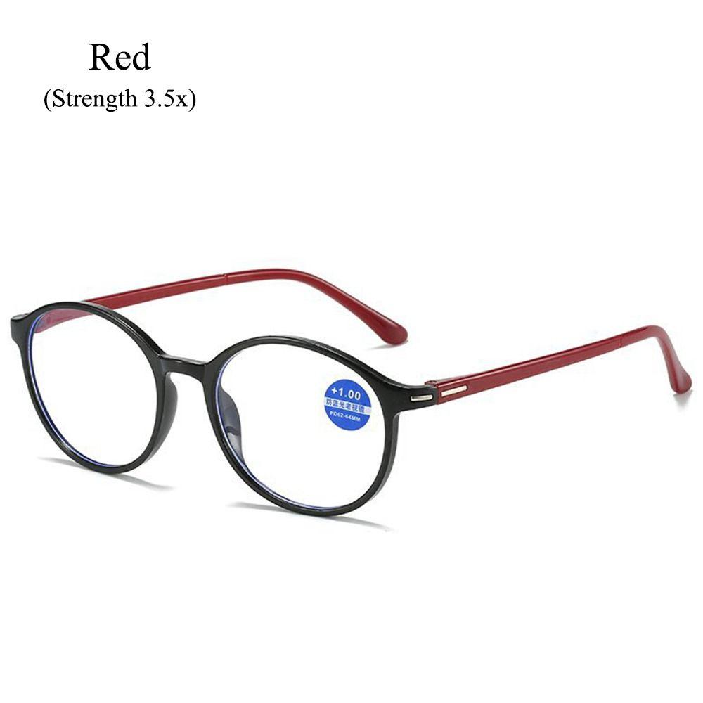 Spring Hinge Readers Reading Glasses Presbyopia Eyeglasses Anti-blue Light Glasses Oval Frame