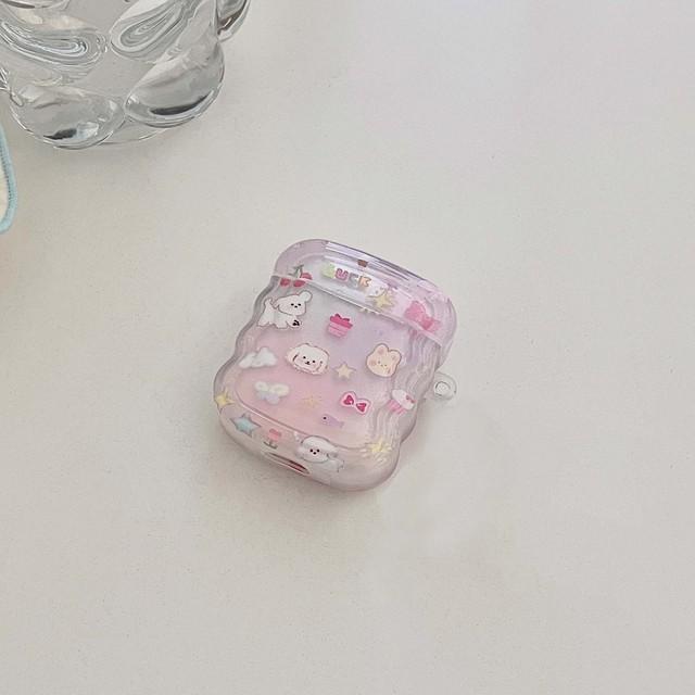 Браслет Ins, милый чехол для наушников с милой собакой, цветком удачи, звездами, вишневым щенком, мультяшным принтом для Apple Airpods 1 2 Pro 2nd 3, зарядная коробка