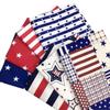 Набор из 7 шт. ткани с рисунком «Звезды и полосы» в стиле США, ручная работа, пэчворк, хаггис, 50 см x 50 см [VACKSIDE]