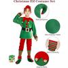 Parent-Child Child Christmas Elf Costume Green Cosplay Clothing 2024 Girl Fancy Dress  New Year