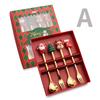 2026 Christmas 6pcs/4pcs Spoon Fork Set Stainless Steel Christmas Spoon Set Coffee Tea Dessert Scoop Christmas Tableware Set