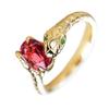 Cold Wind Minority Ring Single Ring Snake Scale Flashing Red Stone Snake Ring